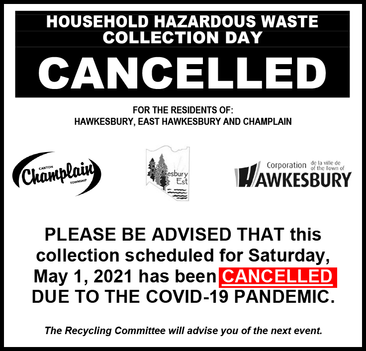 Cancelled Hazardous waste May 1 2021