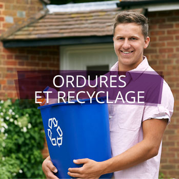 Ordures et recyclage.