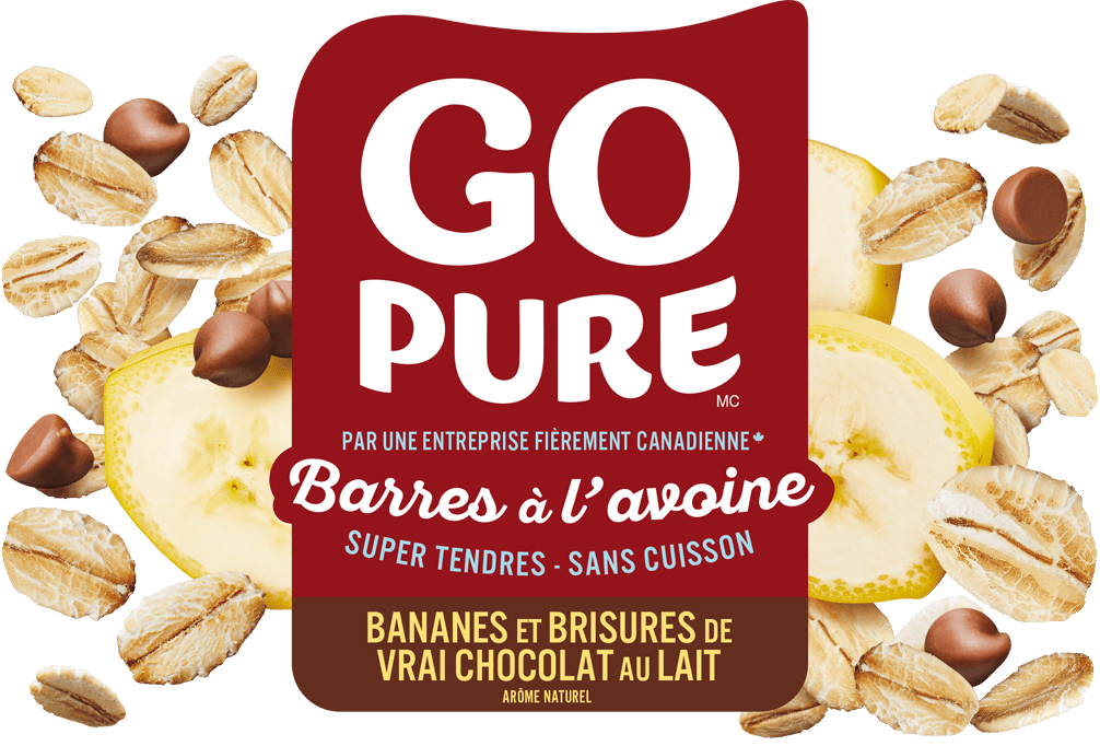 Bananes et brisures de vrai chocolat au lait